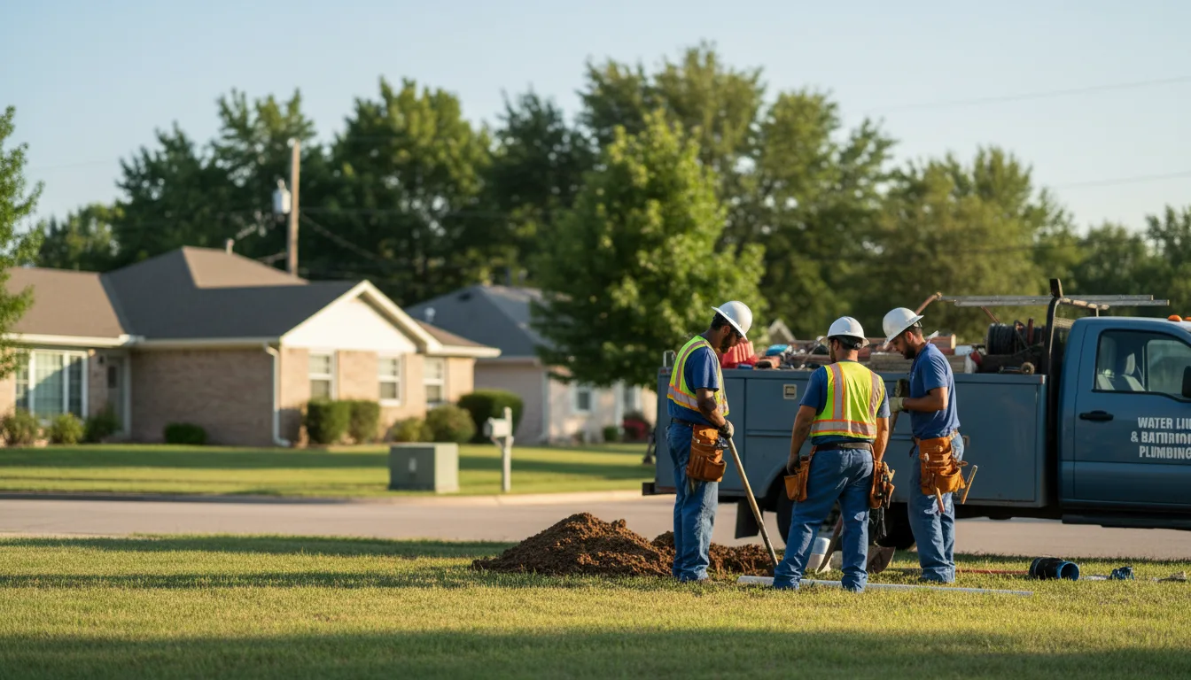 Residential water line and bathroom plumbing service in Broussard, LA
